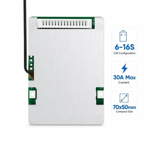 057-V2 Ultra-Compact 6S-16S 30A Smart BMS | High-Density Design (L70*H50mm) for E-Mobility & Integrated Energy Systems